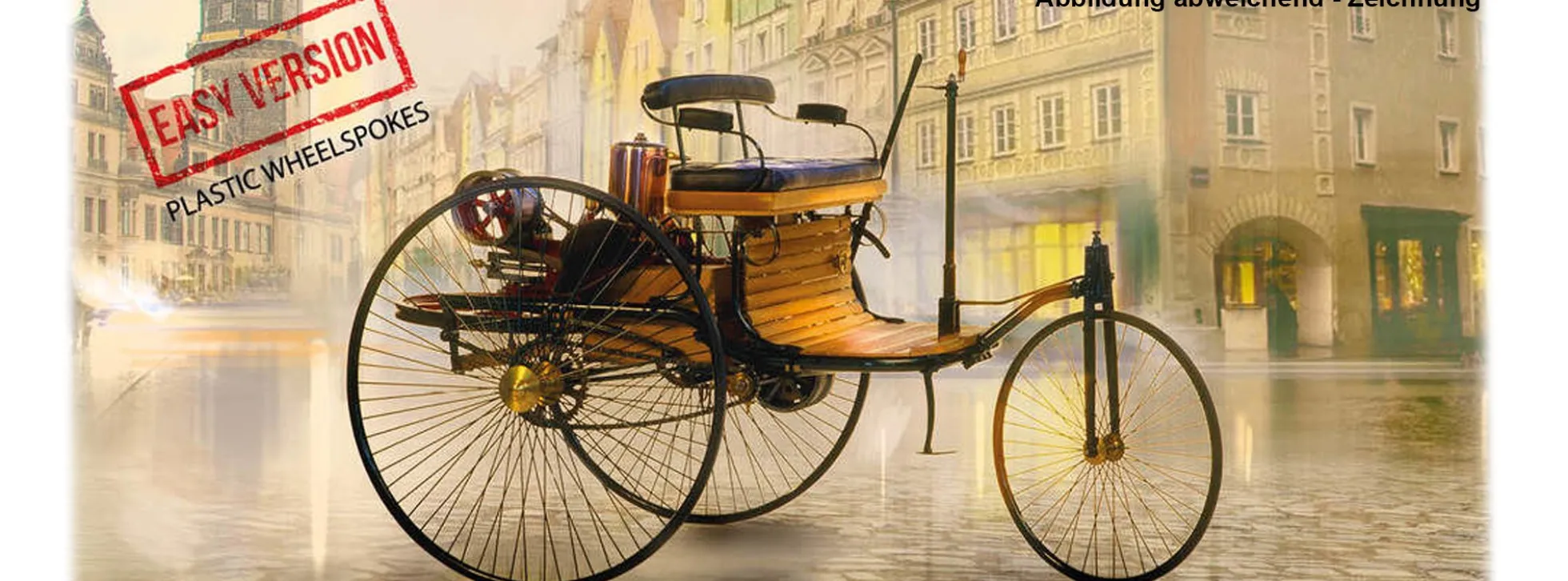 ICM 24042 Benz Patent-Motorwagen 1886 | Einfache Version | Auto Bausatz 1:24