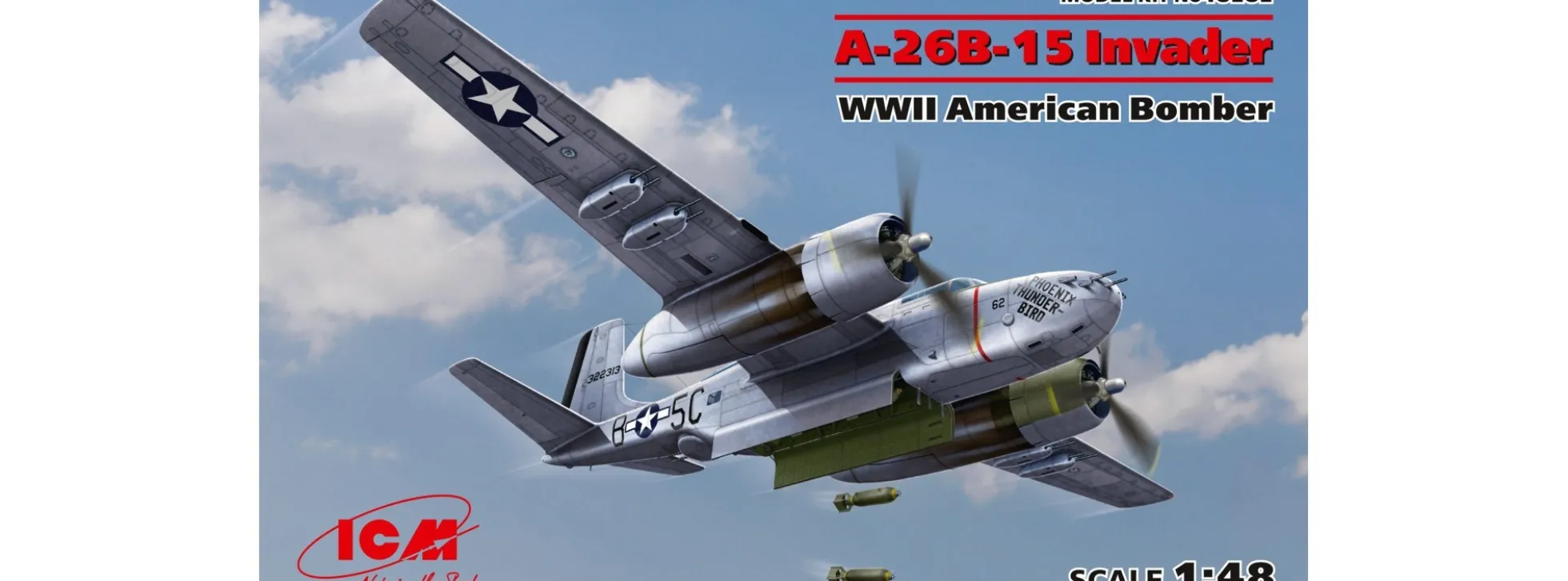 ICM 48282 Douglas A-26B-15 Invader WWII Bomber | Flugzeug Bausatz 1:48