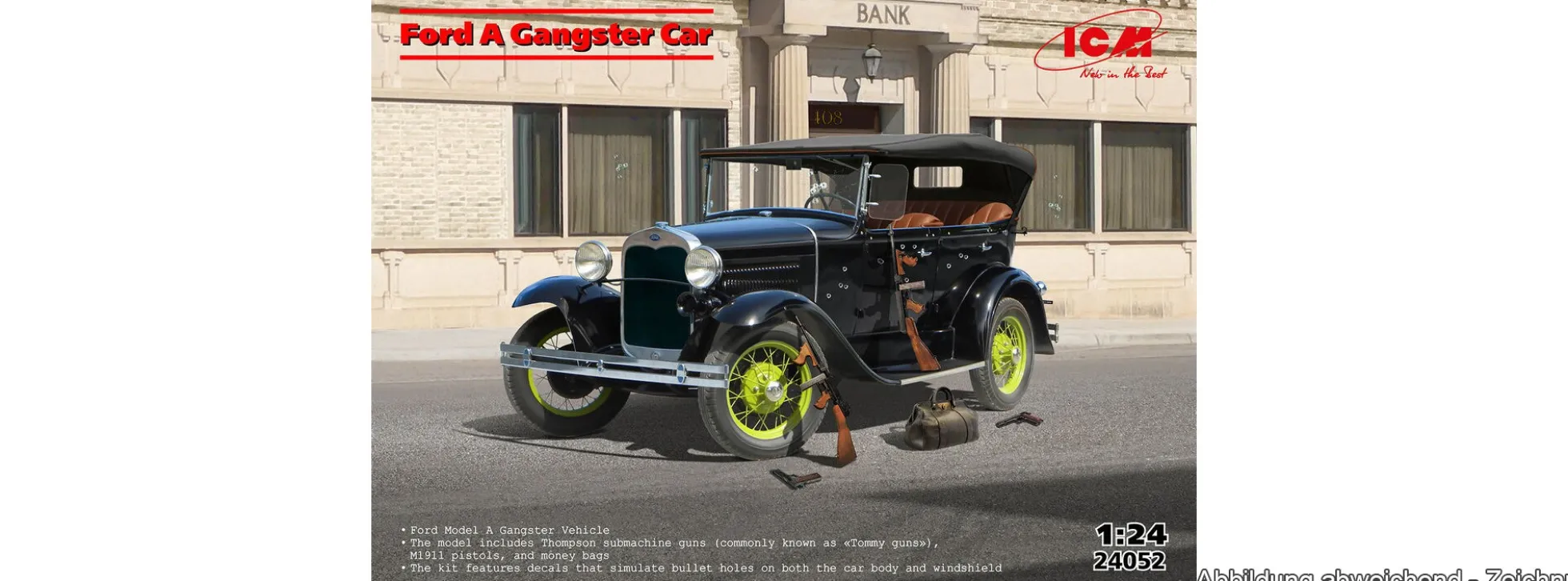 ICM 24052 Ford A Gangster Auto | Auto Bausatz 1:24