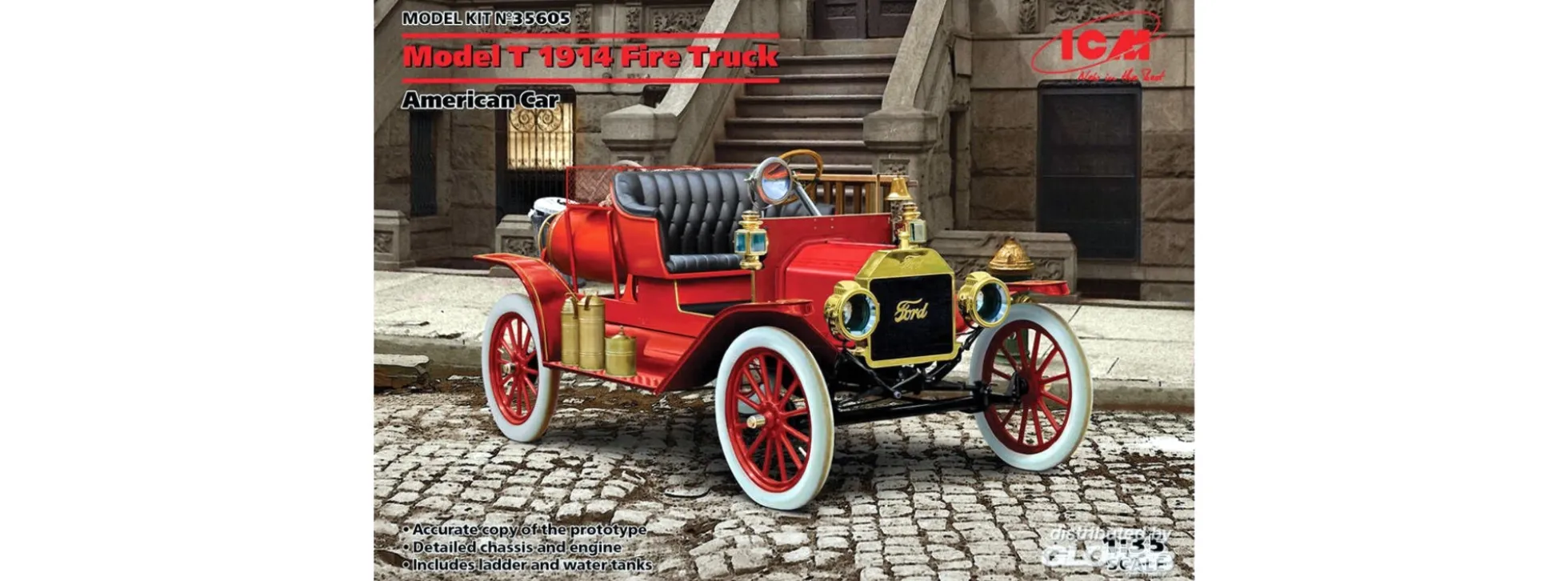 ICM 35605 Ford Model T 1914 Fire Truck | Auto Bausatz 1:35