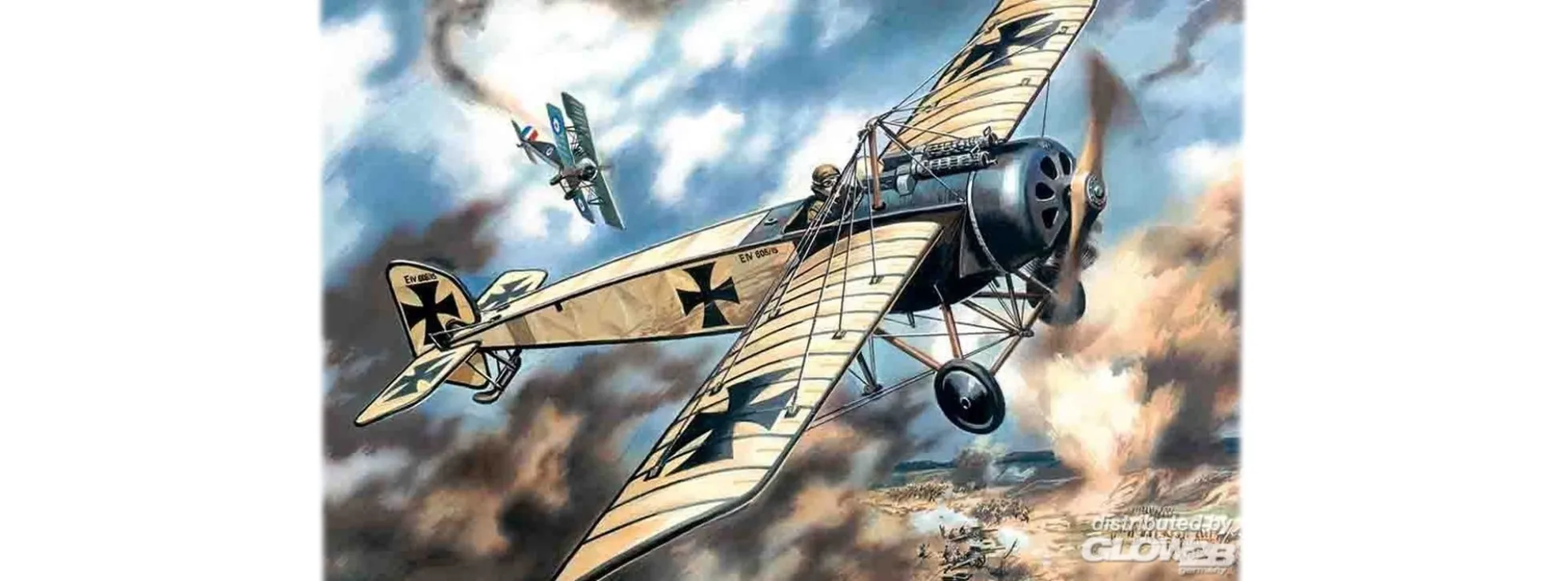 ICM 72121 German Fighter WWI Pfalz E.IV | Flugzeug Bausatz 1:72