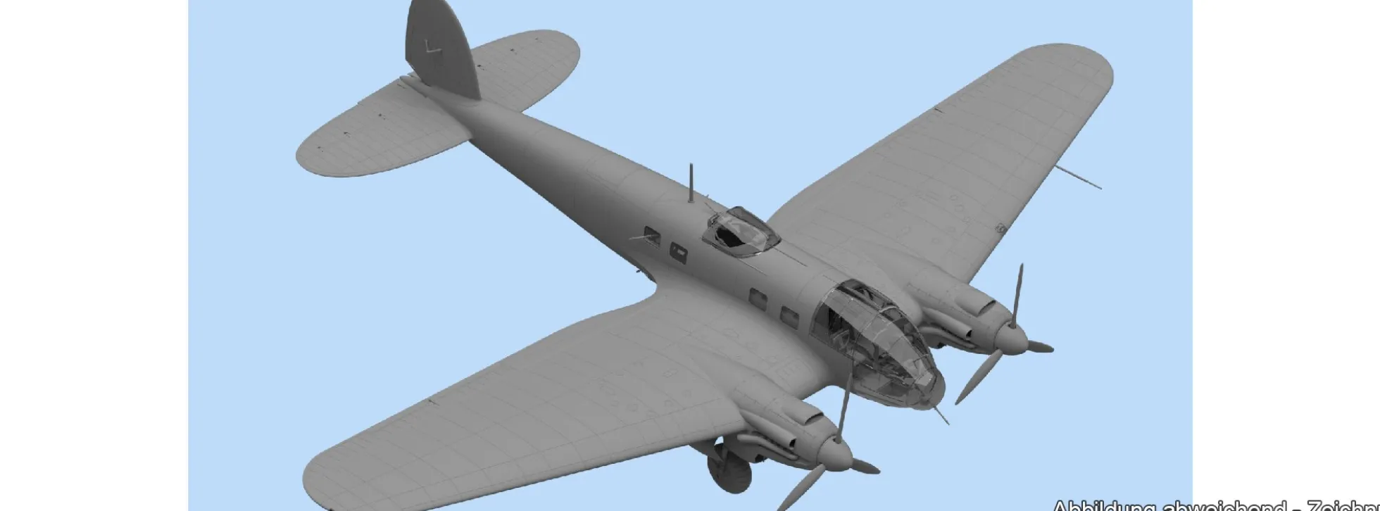 ICM 48261 He 111H-3 Deutscher Bomber | Flugzeug Bausatz 1:48