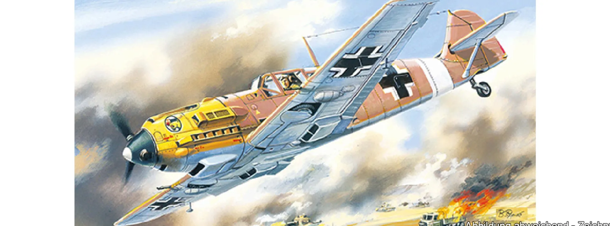 ICM 72133 Messerschmitt BF 109E-7/Trop | Flugzeug Bausatz 1:72