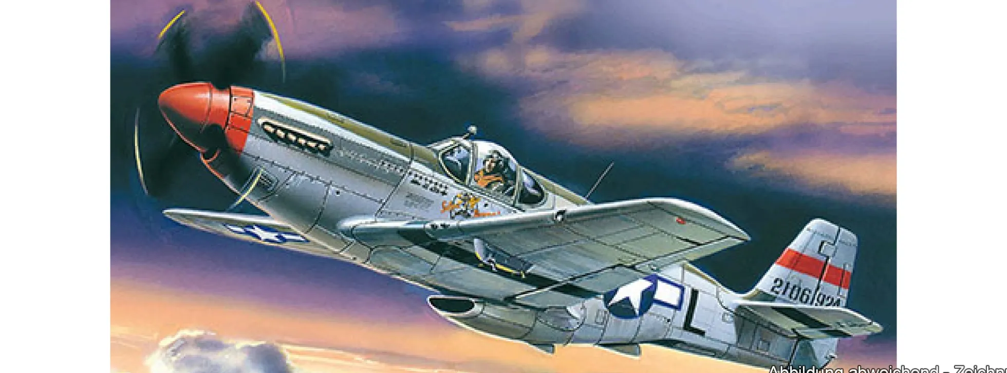 ICM 48121 Mustang P-51C Amerikanischer Jäger | Flugzeug Bausatz 1:48