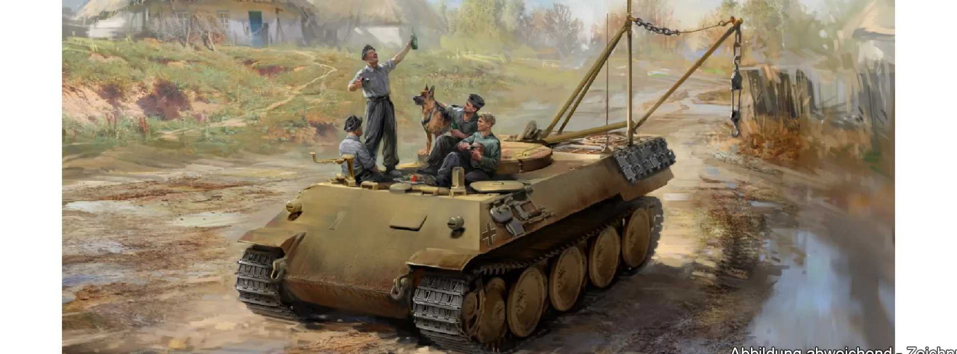 ICM 35343 Prost! Zwischen Kämpfen auf dem Bergepanther | Panzer Bausatz 1:35
