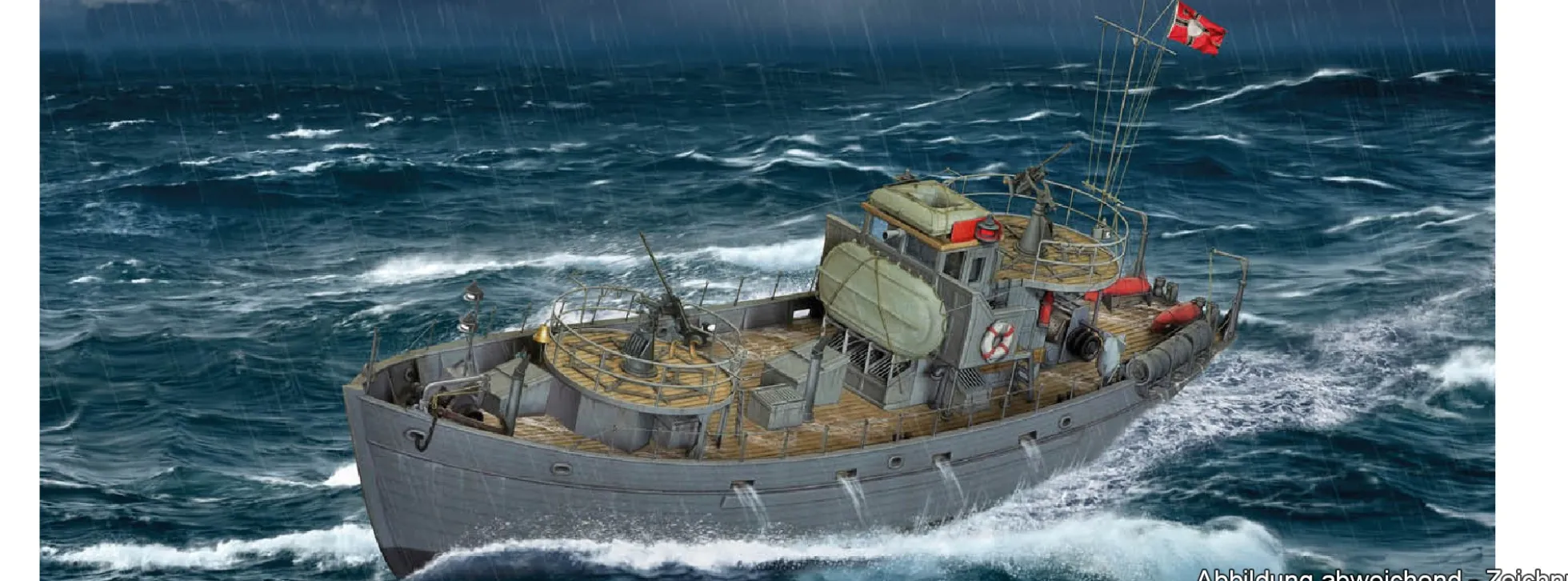 ICM S.018 KFK Kriegsfischkutter WWII Deutsches Mehrzweck Boot | Schiffbausatz 1:350