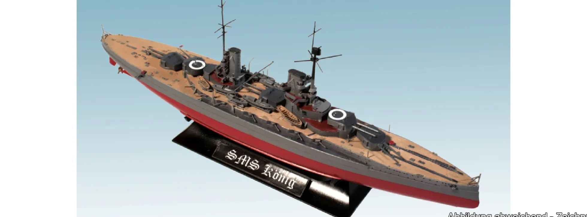 ICM S.014 König WWI Deutsches Schlachtschiff | Schiffbausatz 1:700