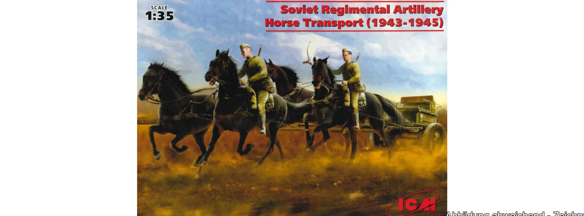 ICM 35481 Sowjetisches Artillerie Regiment mit Pferdetransport | Militär Bausatz 1:35