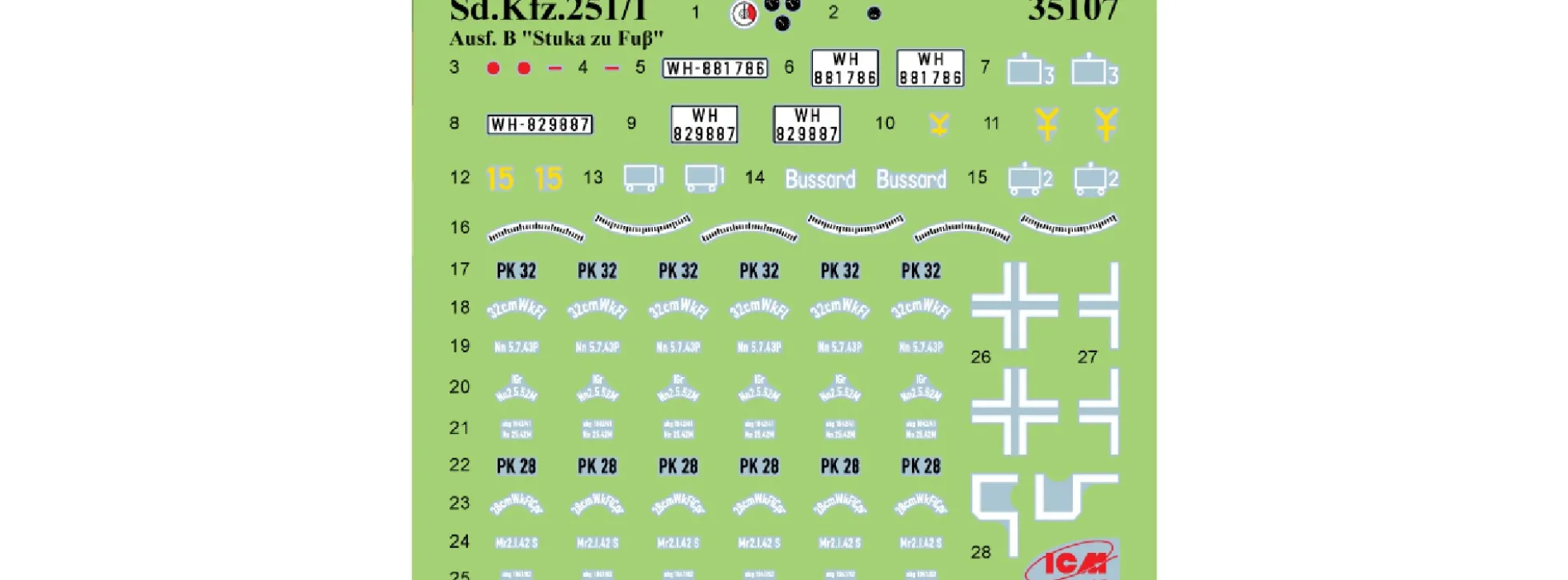 ICM 35107 Stuka zu Fuß Sd. Kfz. 251/1 Ausf.B MLRS | Militär Bausatz 1:35