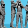 ICM 35906 Tschernobyl 6 Heldentat der Taucher | 4 Stück | Figuren Bausatz 1:35