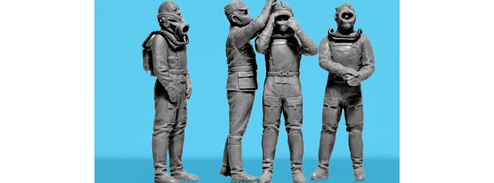 ICM 35906 Tschernobyl 6 Heldentat der Taucher | 4 Stück | Figuren Bausatz 1:35