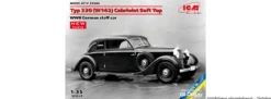 ICM 35542 Typ 320 W142 Cabriolet Soft Top Deutscher Dienstwagen | Auto Bausatz 1:35