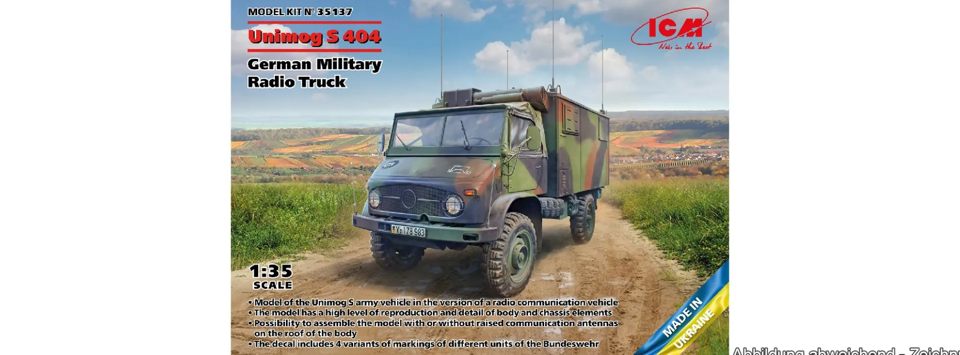 ICM 35137 Unimog S 404 German Military Radio Truck | Militär Bausatz 1:35