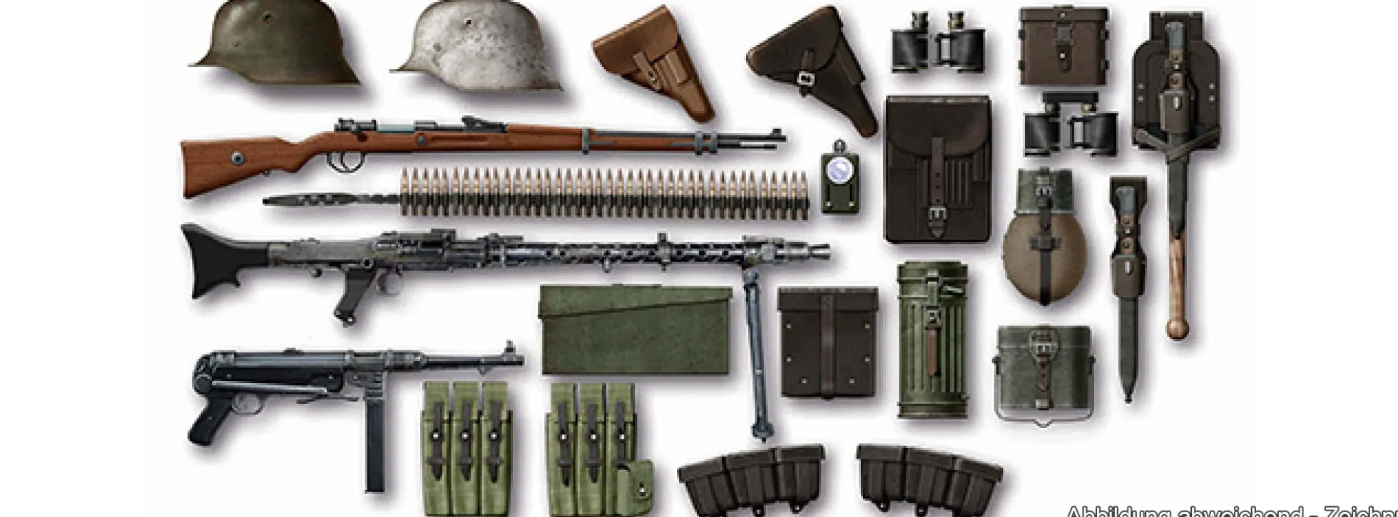 ICM 35638 WWII Deutsche Infanterie Waffen und Equipment | Waffen Bausatz 1:35