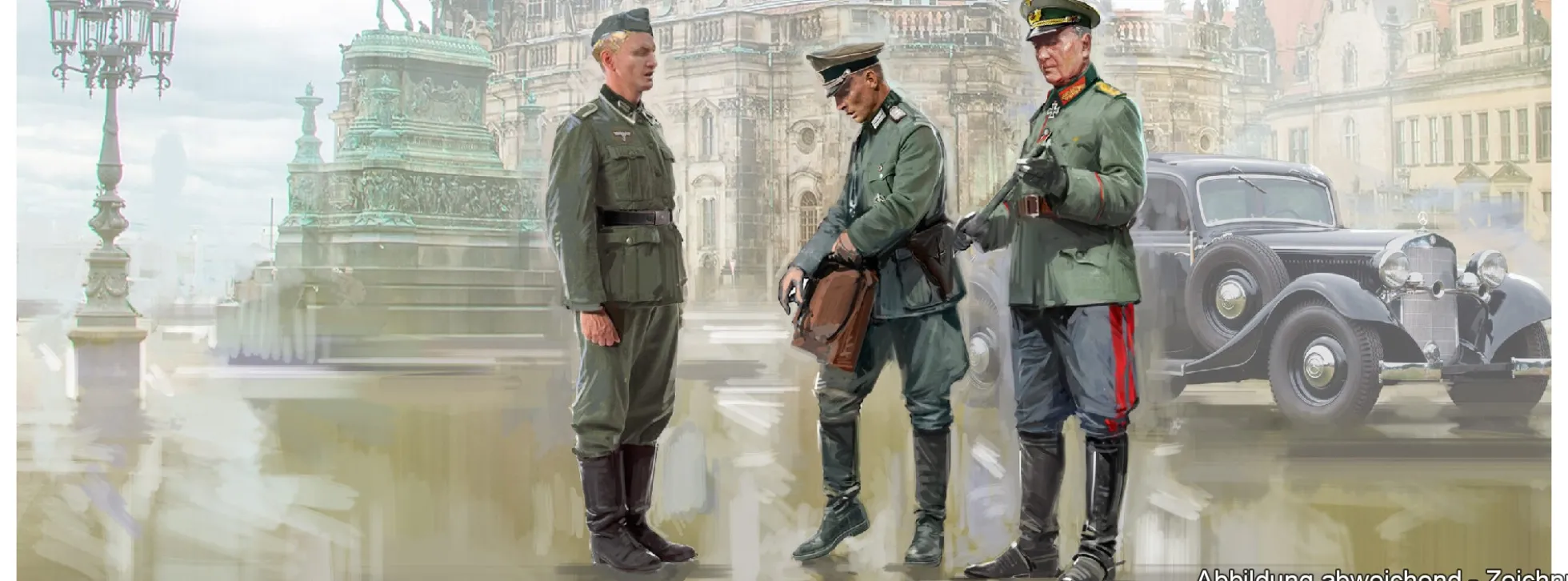 ICM 24020 WWII Wehrmachtsoffiziere und General | 3 Stück | Figuren Bausatz 1:24