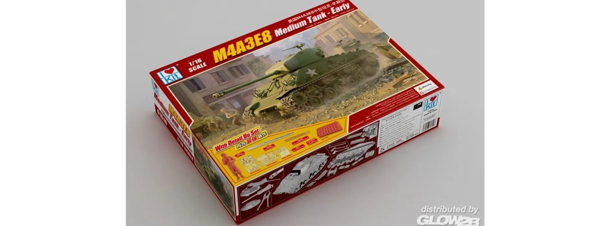 ILOVEKIT 61619 Sherman M4A3E8 Medium Tank - Early | mit Fotoätzteilen | Militär Bausatz 1:16