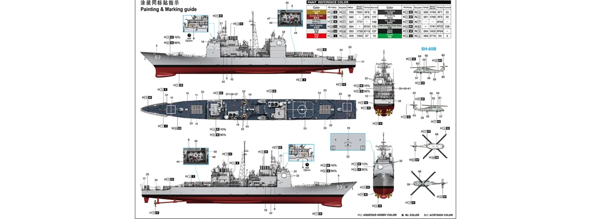 ILOVEKIT 62012 USS Mobile Bay CG-53 | Schiff Bausatz 1:200