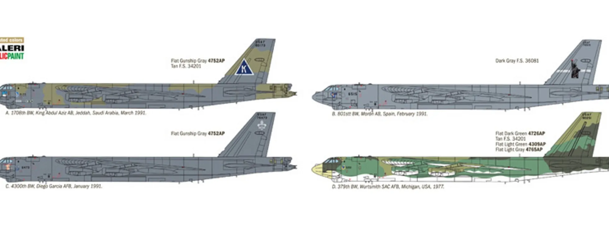 ITALERI 1378 B-52G Stratofortress | Flugzeug Bausatz 1:72