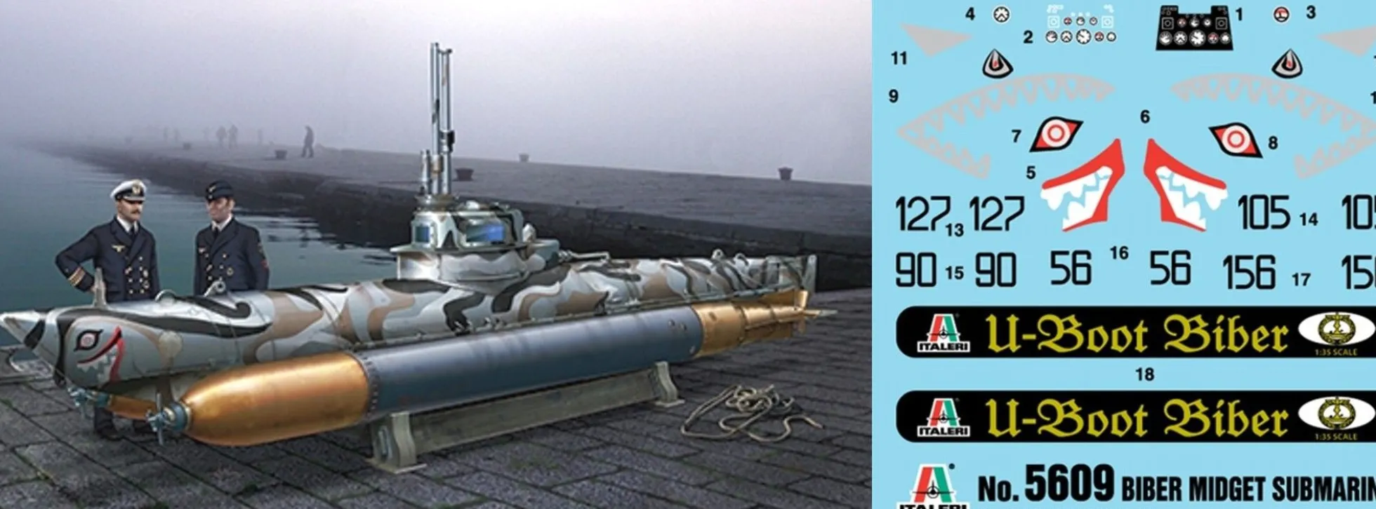 ITALERI 5609 Biber Kleinst-U-Boot Bausatz 1:35