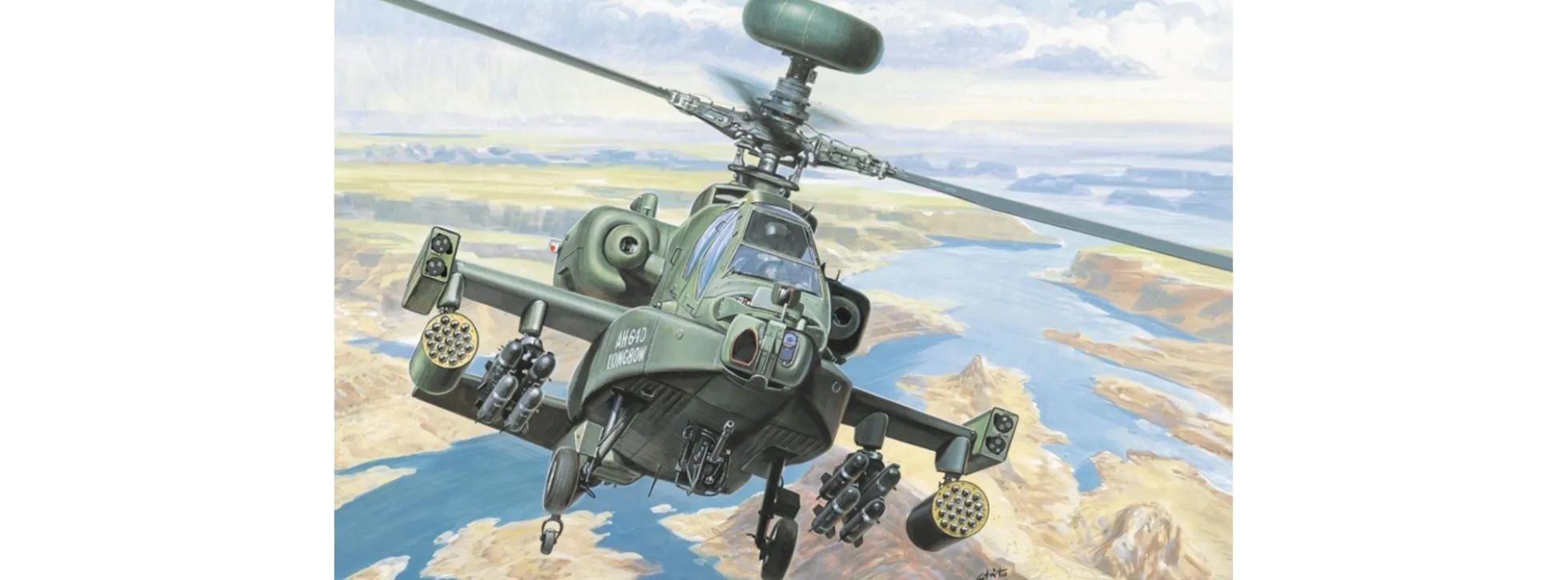 ITALERI 080 Boeing AH-64 Apache Longbow | Hubschrauber Bausatz 1:72
