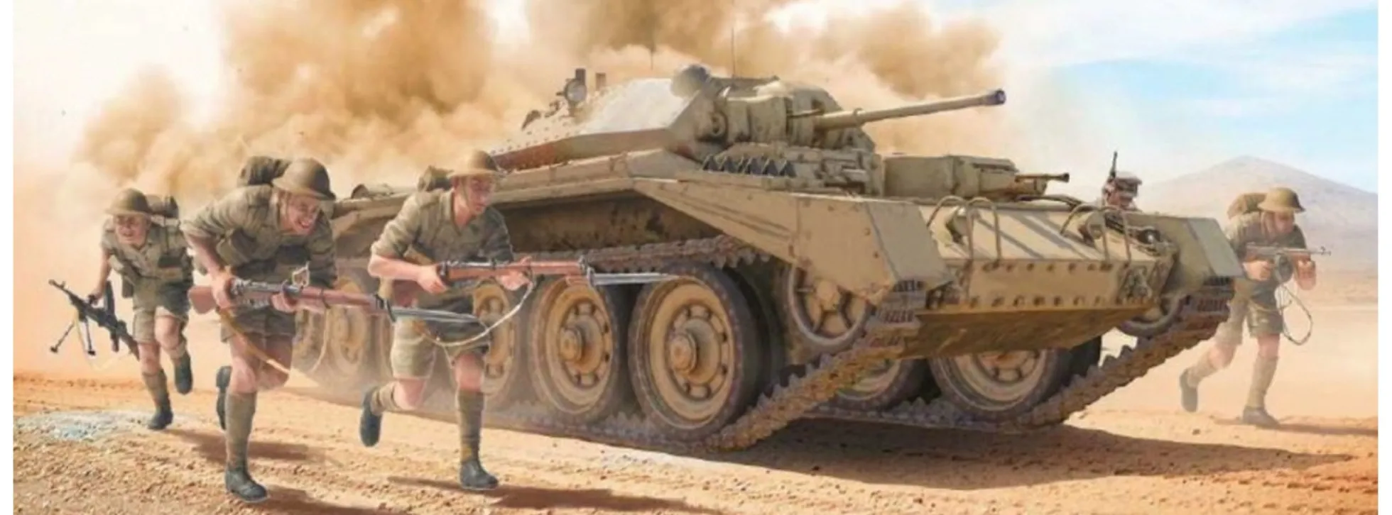 ITALERI 6579 Crusader Mk.II mit Figuren | Panzer Bausatz 1:35