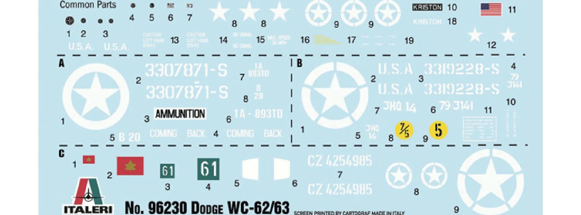 ITALERI 96230 Dodge WC-62/63 1 1/2 ton 6x6 truck | Militär Bausatz 1:35