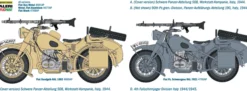 ITALERI 7403 Dt. BMW R75 mit Beiwagen | Militärmotorrad Bausatz 1:9