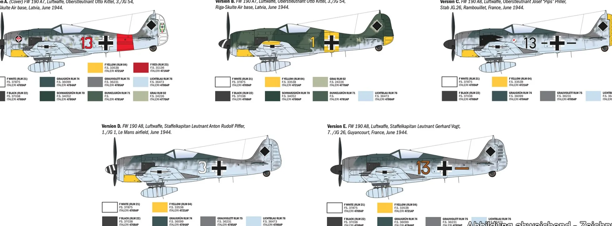 ITALERI 1490 Focke-Wulf FW 190 A-7/A8 | Flugzeug Bausatz 1:72