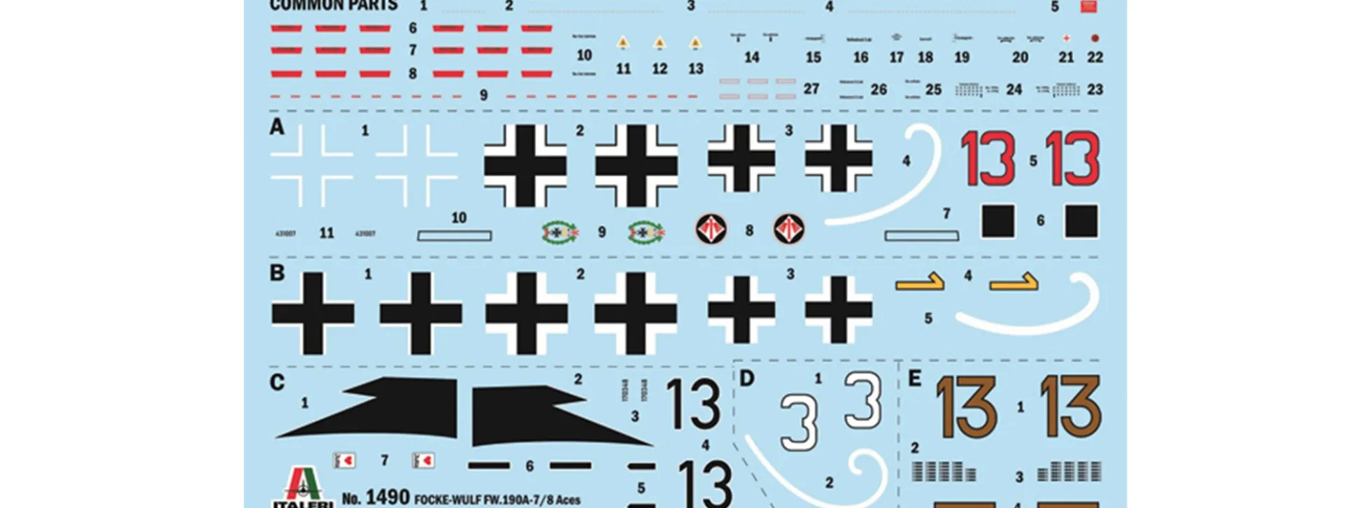 ITALERI 1490 Focke-Wulf FW 190 A-7/A8 | Flugzeug Bausatz 1:72