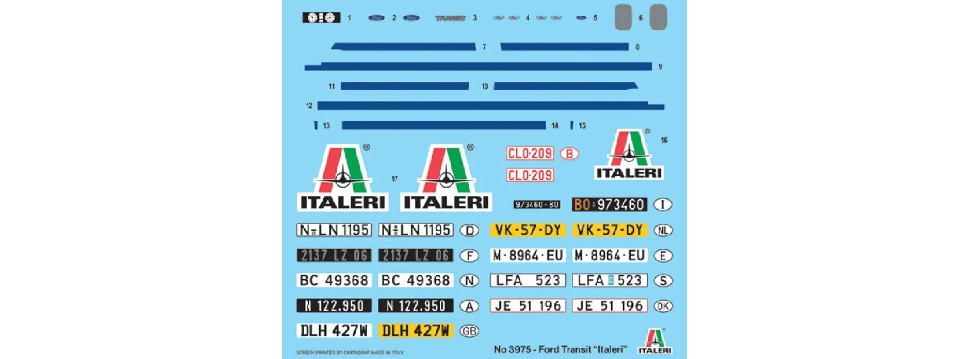 ITALERI 3975 Ford Transit | Auto Bausatz 1:24