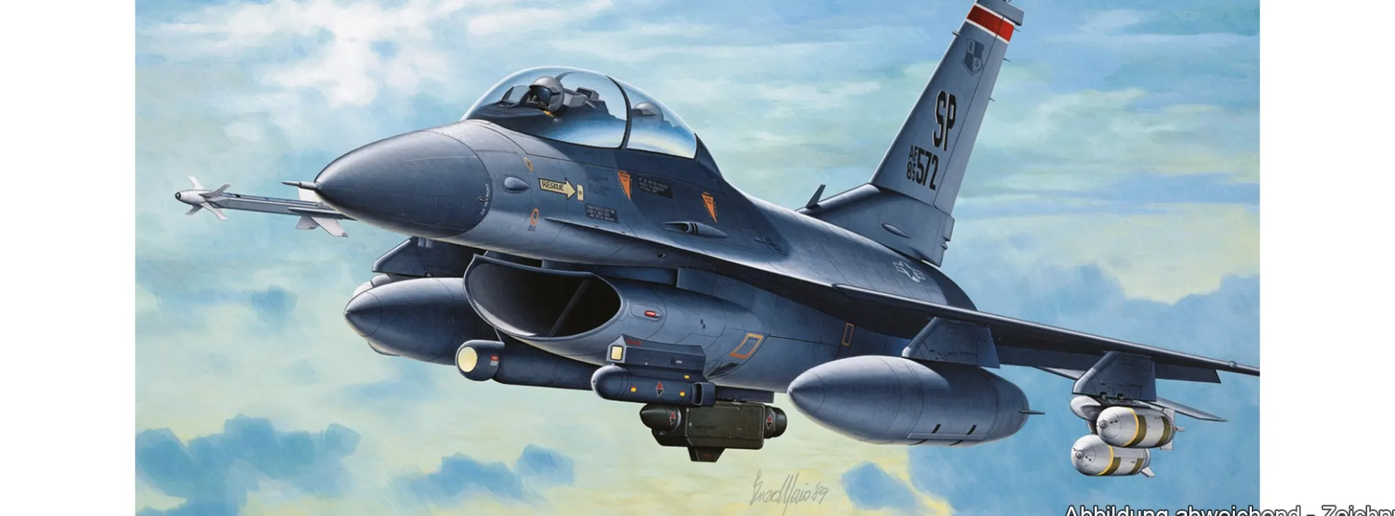 ITALERI 0188 General Dynamics F-16 C/D Night Falcon | Flugzeug Bausatz 1:72