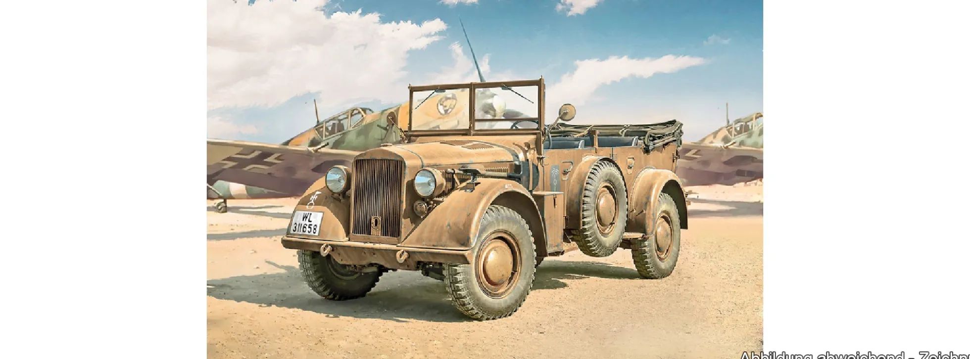 ITALERI 6597 Kfz.12 Horch 901 typ 40 Frühe Ausf. | Auto Bausatz 1:35