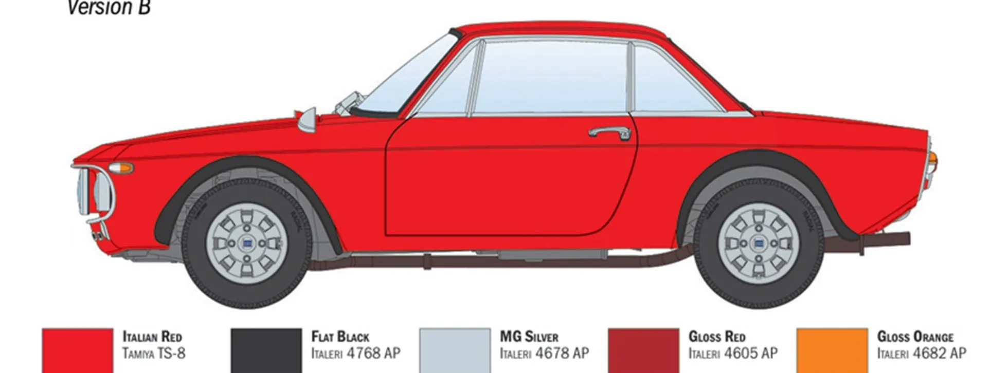 ITALERI 3619 Lancia Fulvia Coupe 1.6HF Fanalone | Auto Bausatz 1:24