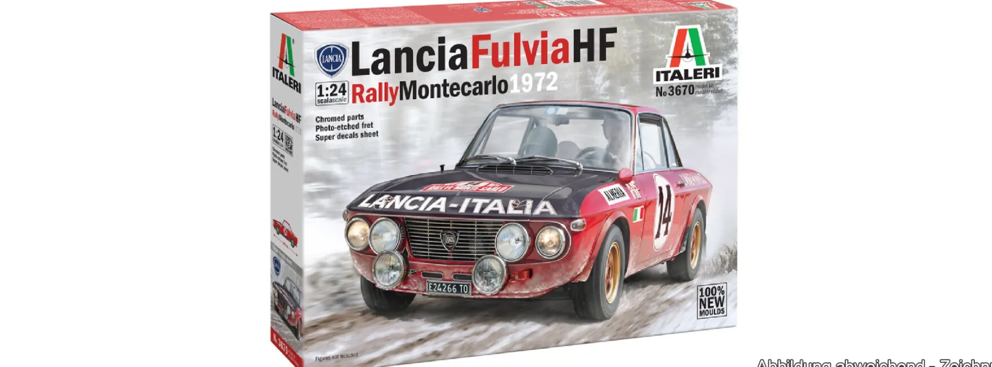 ITALERI 3670 Lancia Fulvia HF Rally Montecarlo 1972 | Auto Bausatz 1:24