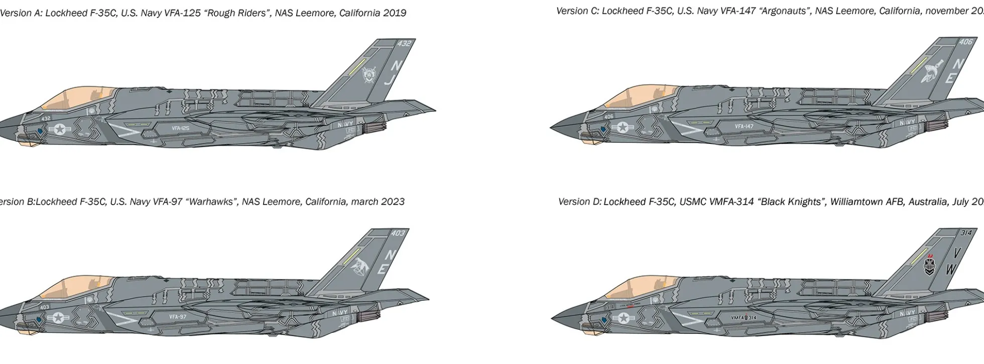 ITALERI 1469 Lockheed Martin F-35C Lightning II CATOBAR | Flugzeug Bausatz 1:72