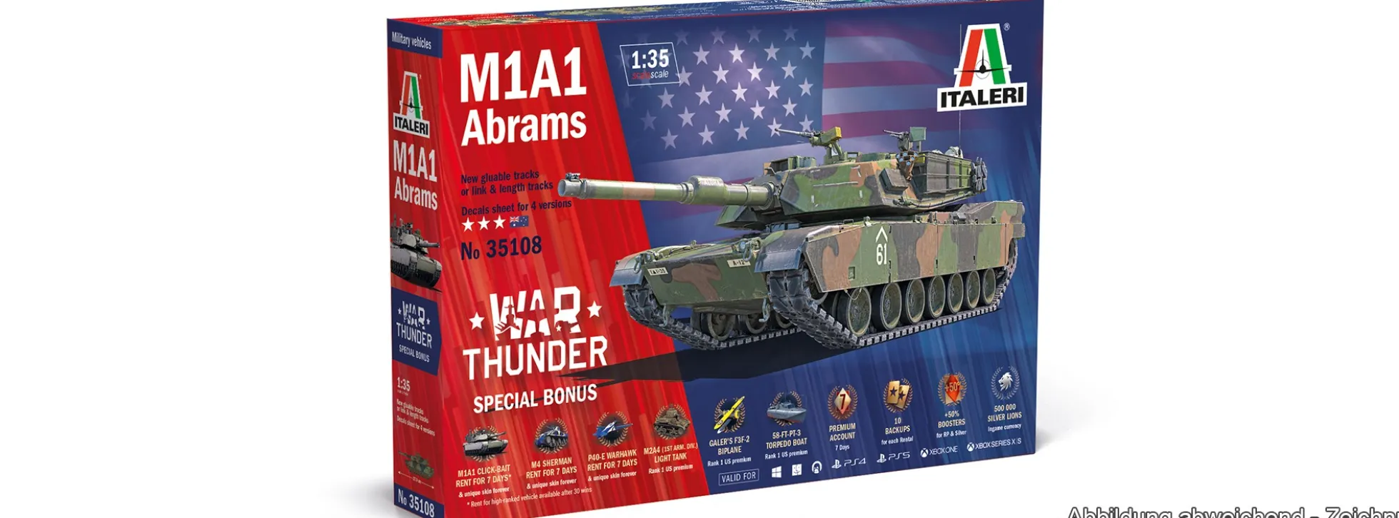 ITALERI 35108 M1A1 Abrams | Panzer Bausatz 1:35