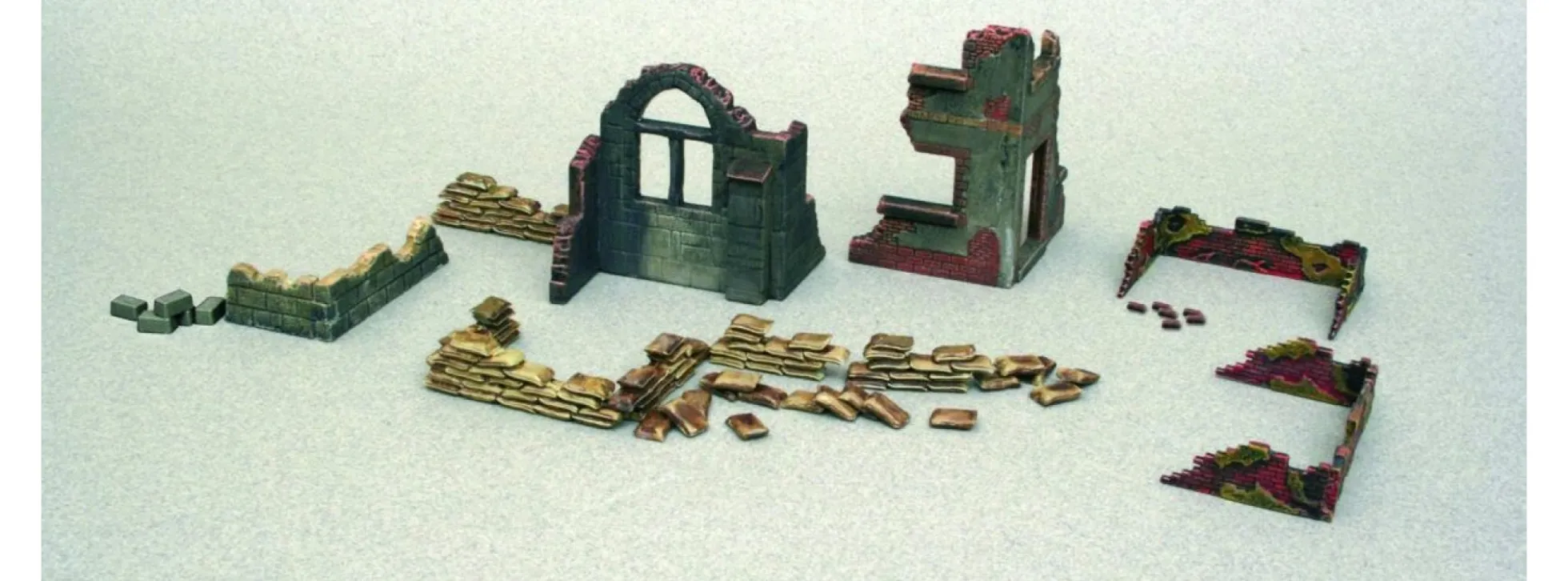 ITALERI 6087 Mauern und Ruinen mit Sandsäcke | Zubehör Bausatz 1:72