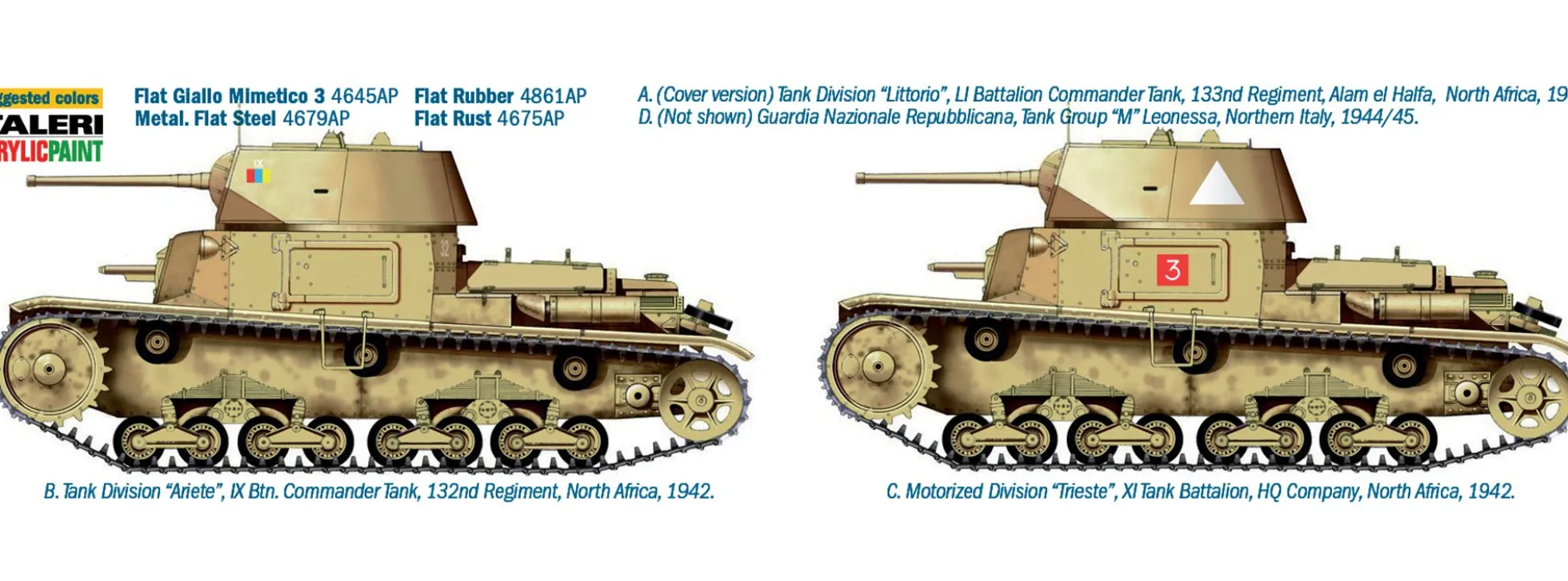 ITALERI 6543 M14/41 mit Italienischer Infanterie | Panzer Bausatz 1:35
