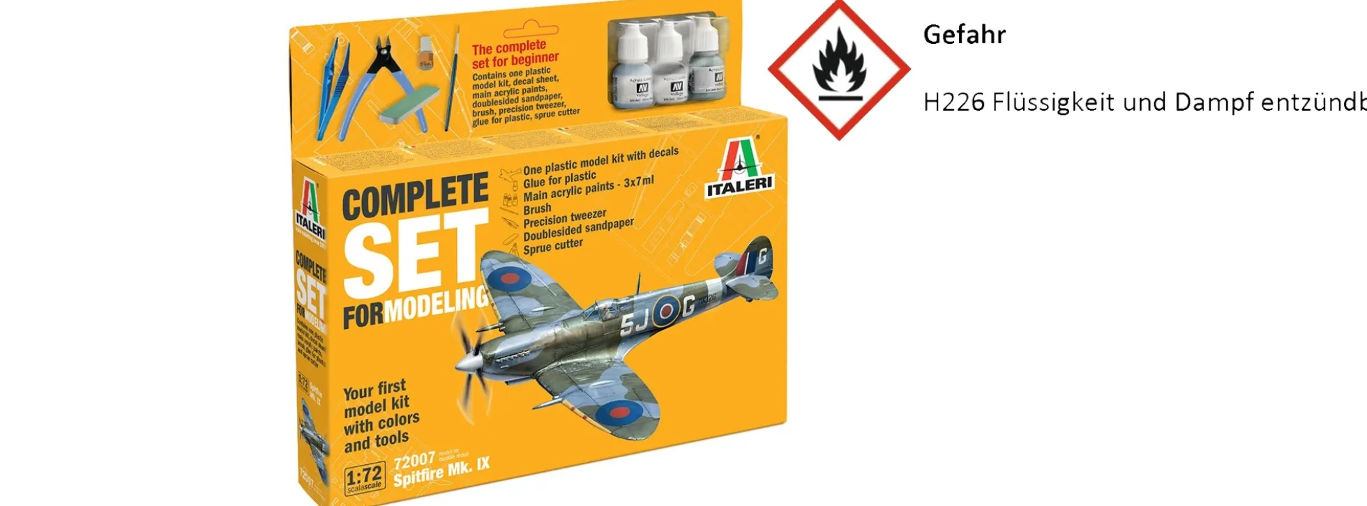 ITALERI 72007 Modell-Set Spitfire MK.IX | Flugzeug Bausatz 1:72