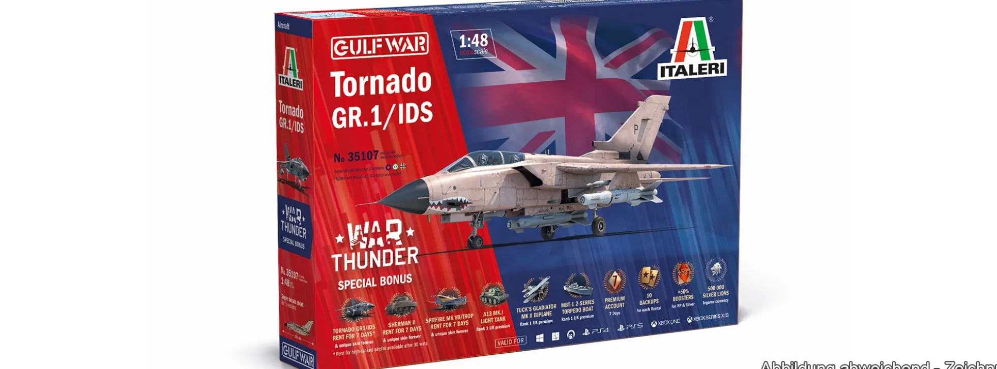 ITALERI 35107 Panavia Tornado GR.1 IDS Golf Krieg | Flugzeug Bausatz 1:48