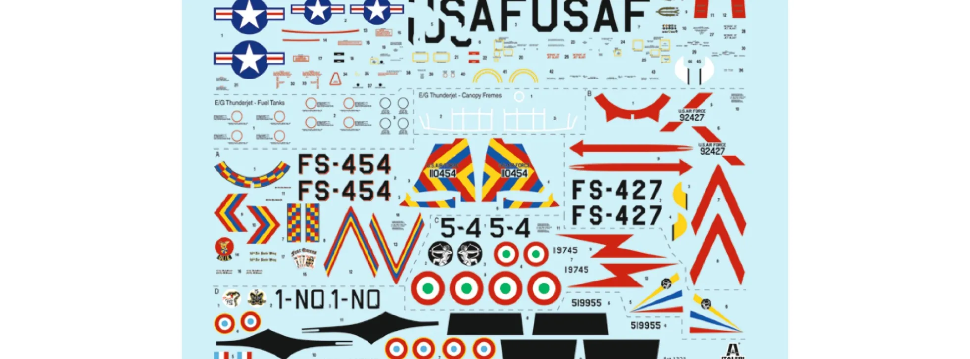 ITALERI 1321 Republic F-84 E/G Thunderjet | Flugzeug Bausatz 1:72