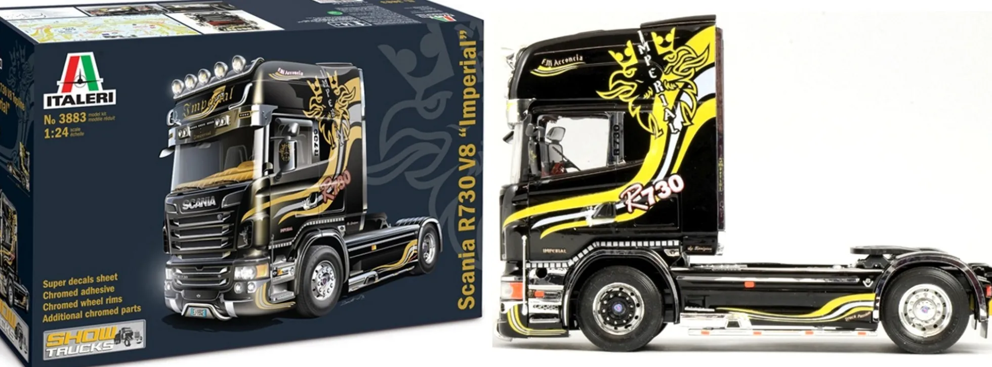 ITALERI 3883 Scania R730 V8 Imperial LKW Bausatz 1:24