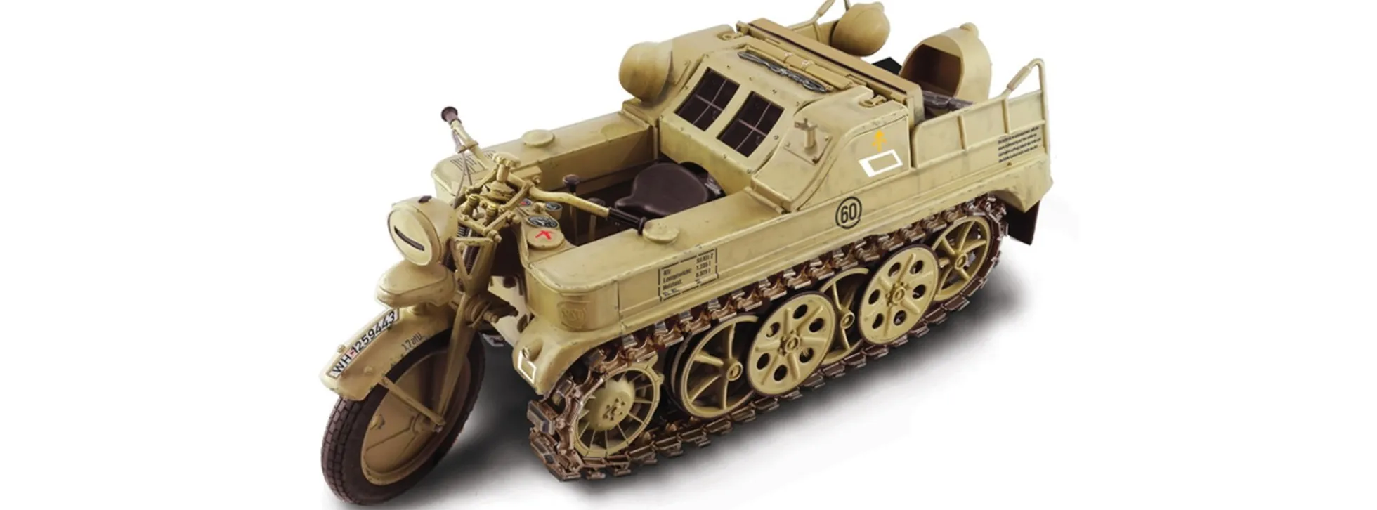 ITALERI 7404 Sd.Kfz. 2 NSU HK 101 Kettenkrad | Motorrad Bausatz 1:9