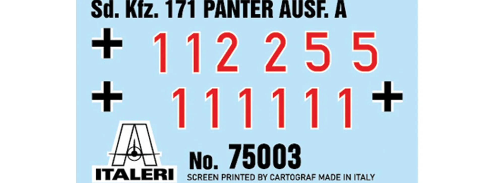 ITALERI 75003 Sd. Kfz. 171 Panther Ausf. A | Starter Set | Militär Bausatz 1:56
