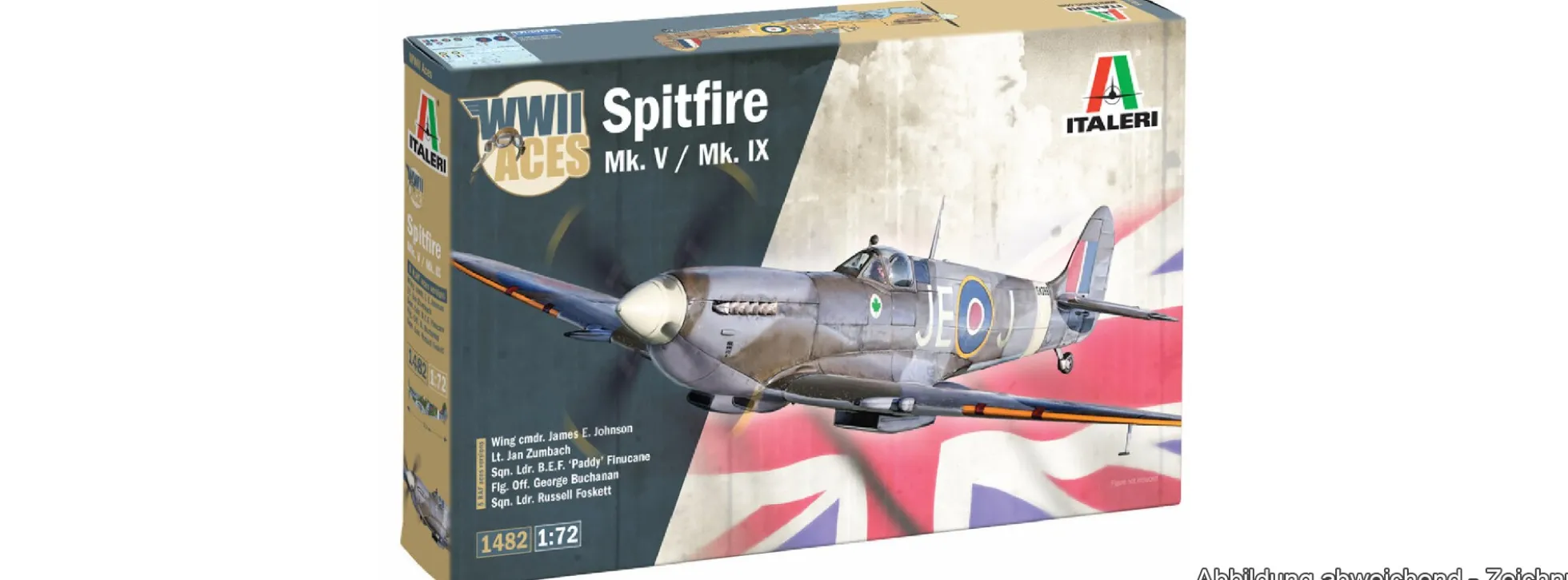 ITALERI 1482 Supermarine Spitfire MK.V/MK.IX Aces | Flugzeug Bausatz 1:72