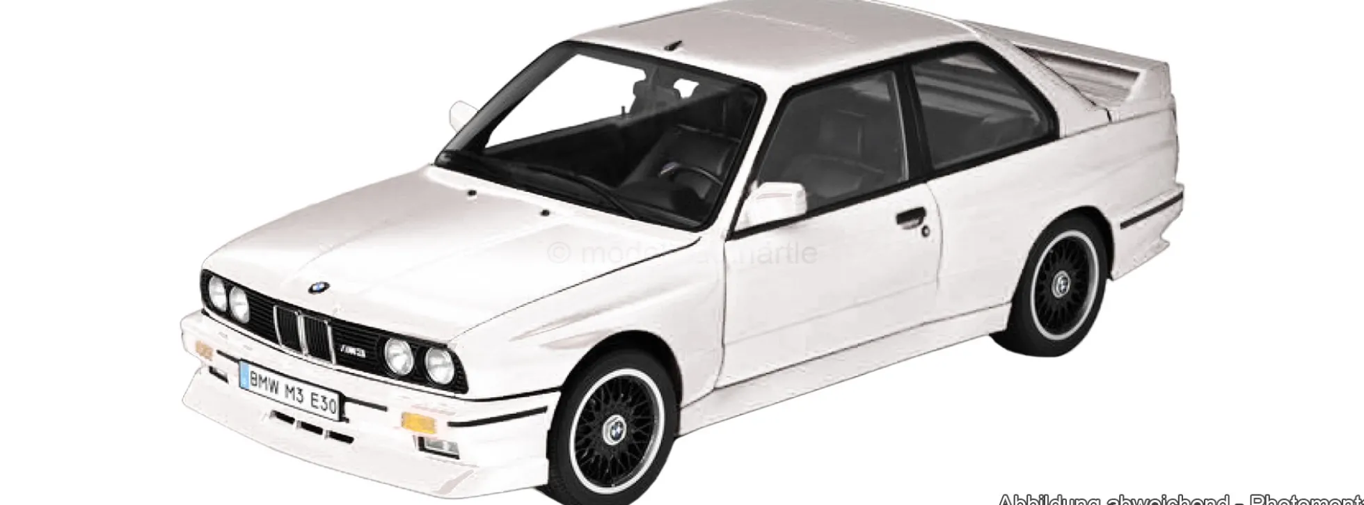 IXO 10131 BMW E30 1987 weiß | Lichtfunktion | Metallteile | Premium Auto Bausatz 1:8