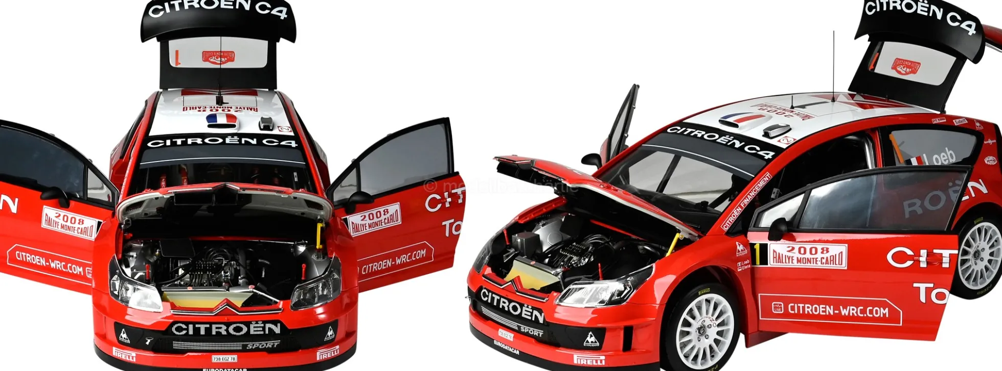 IXO 10120 Citroen C4 WRC | Licht + Sound | Metallteile | Premium Auto Bausatz 1:8