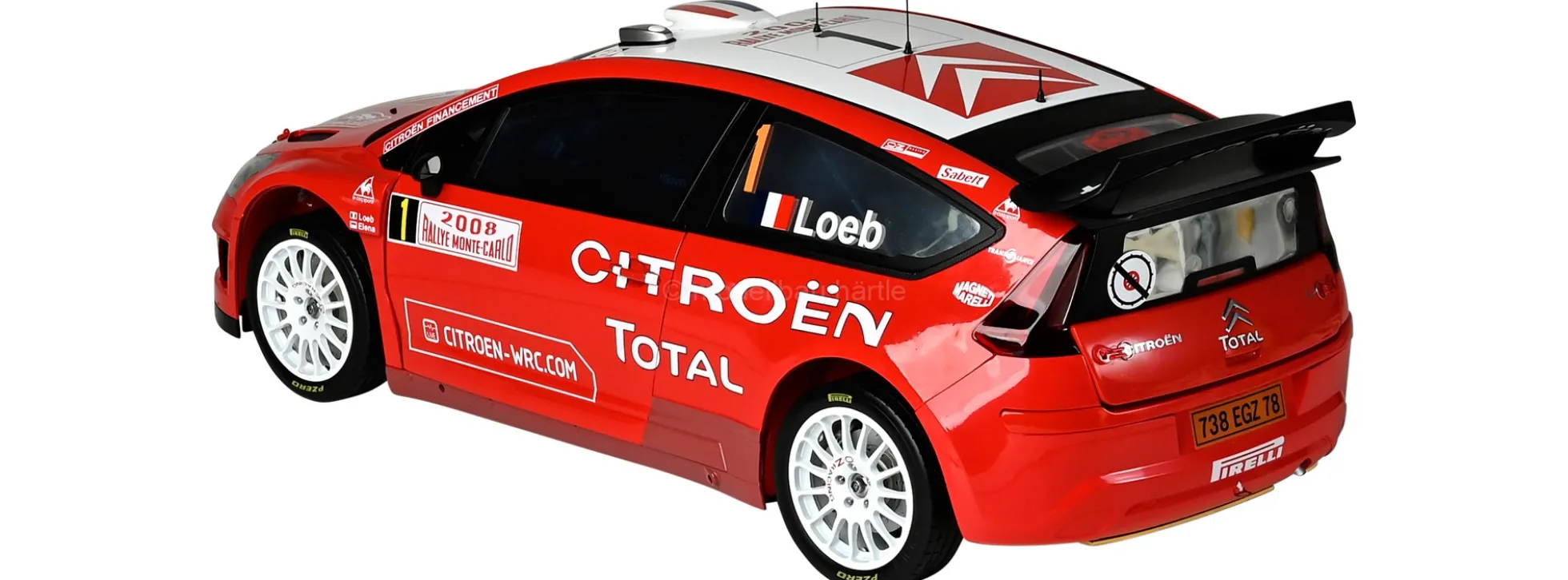 IXO 10120 Citroen C4 WRC | Licht + Sound | Metallteile | Premium Auto Bausatz 1:8