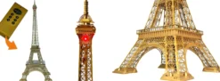 IXO 10104 Eiffelturm | Licht + Aufzüge | 120 cm | Premium Architektur-Metallbausatz 1:270
