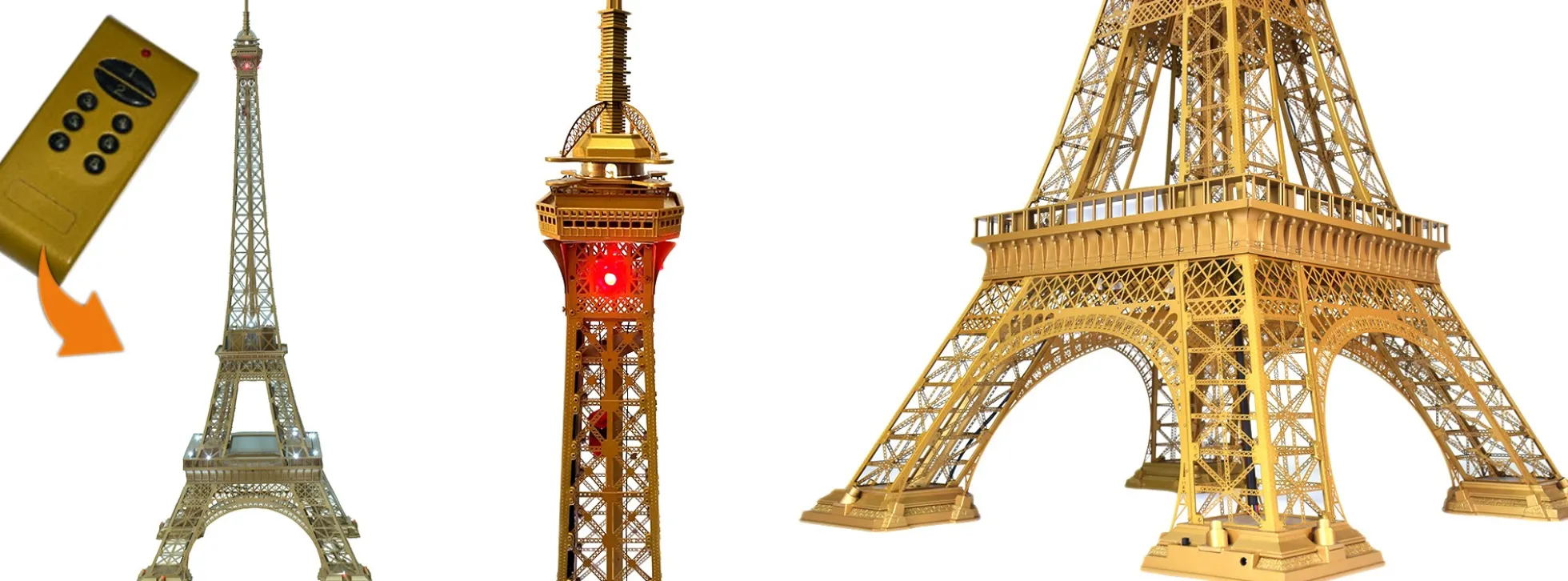 IXO 10104 Eiffelturm | Licht + Aufzüge | 120 cm | Premium Architektur-Metallbausatz 1:270
